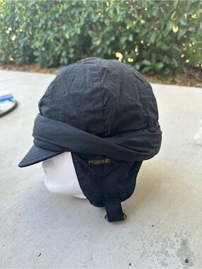 Fera Skiwear Black Insulated Winter Ski Hat Ear Flap Cap One Size Vintage